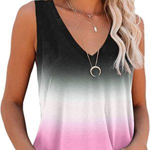 ETCYY NEW Tank Tops for Women, Cute Sleeveless V Neck Workout Tops.
